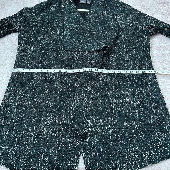 Chicos Travelers Waterfall Cardigan Crinkle Fabric Size 3(XL-16) Fall Holiday - Picture 8 of 13